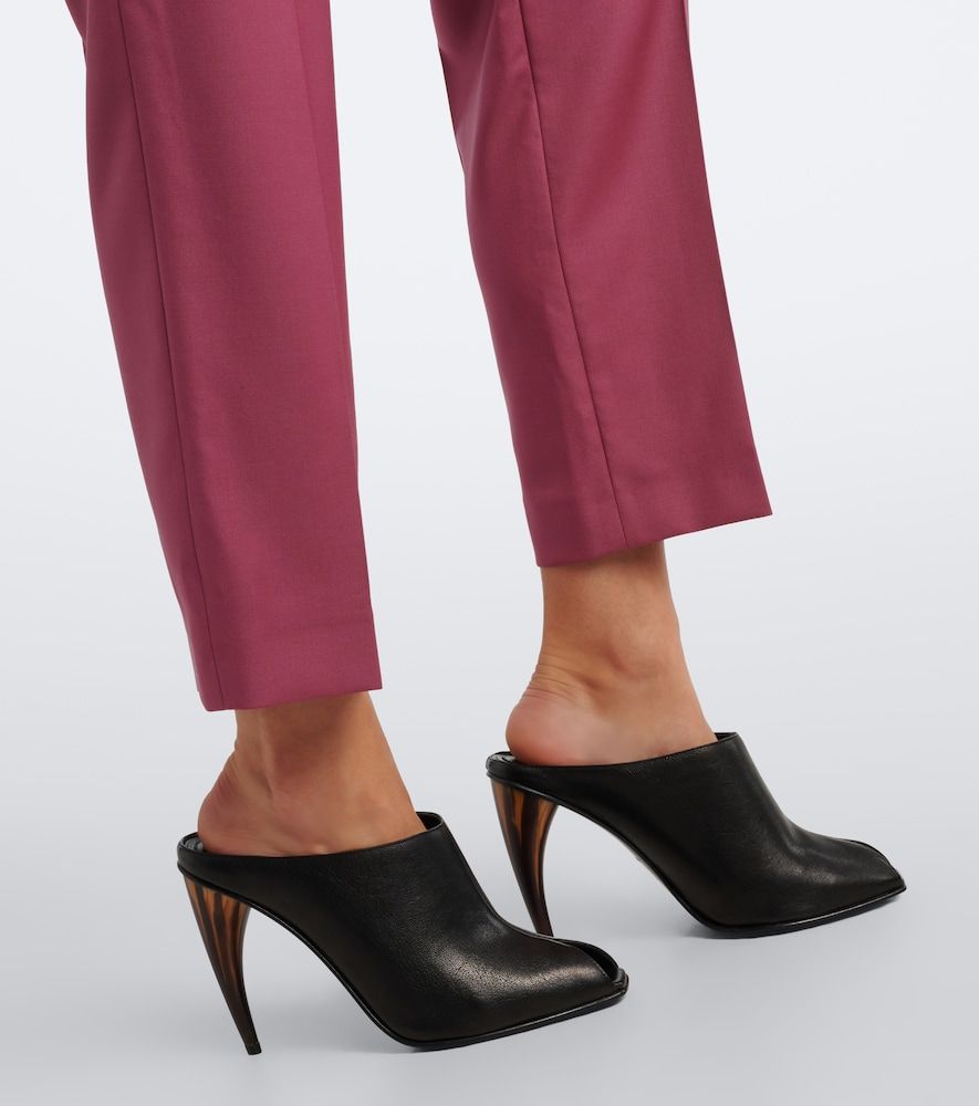Pantalones slim de gabardina de lana - McQueen - Modalova