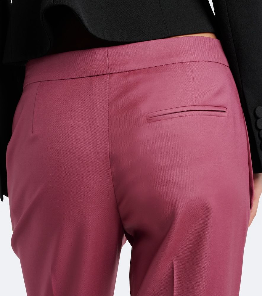 Pantalones slim de gabardina de lana - McQueen - Modalova