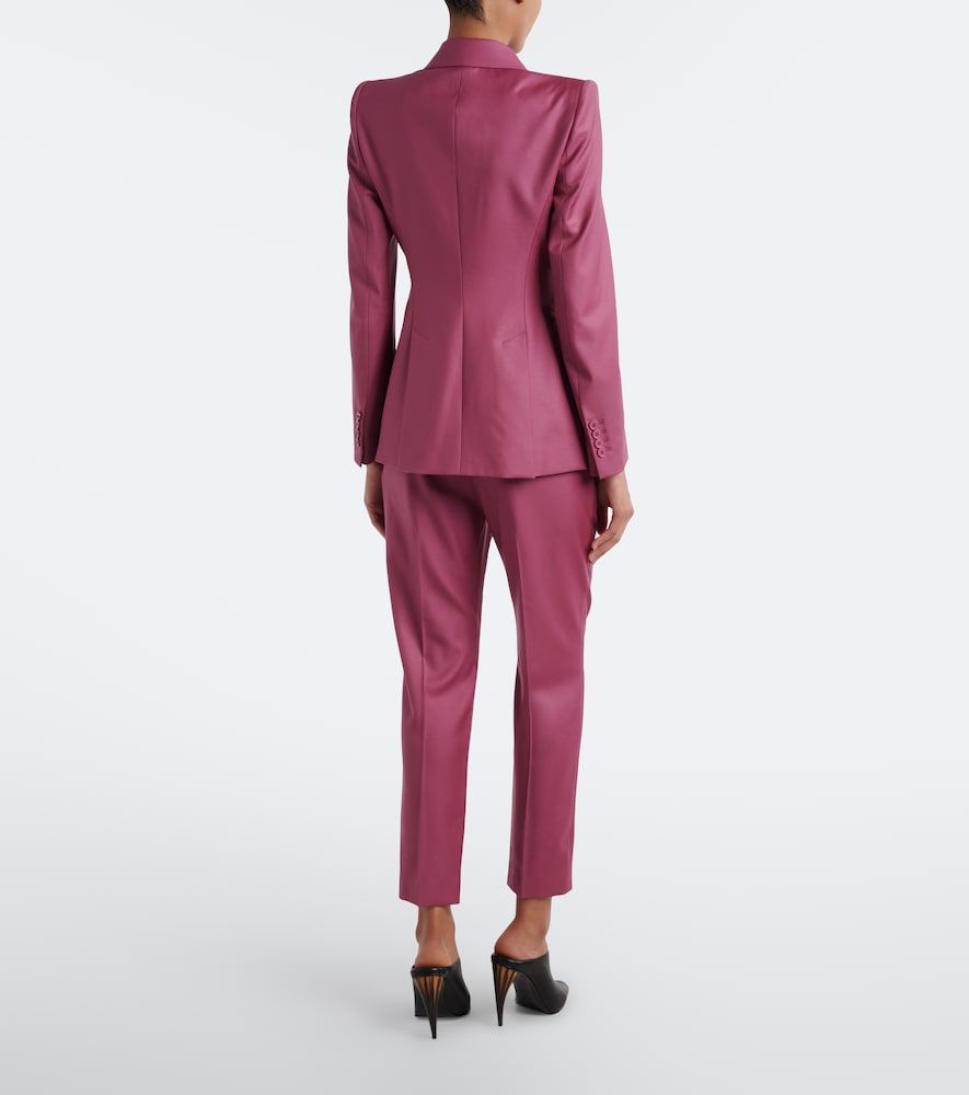 Pantalones slim de gabardina de lana - McQueen - Modalova