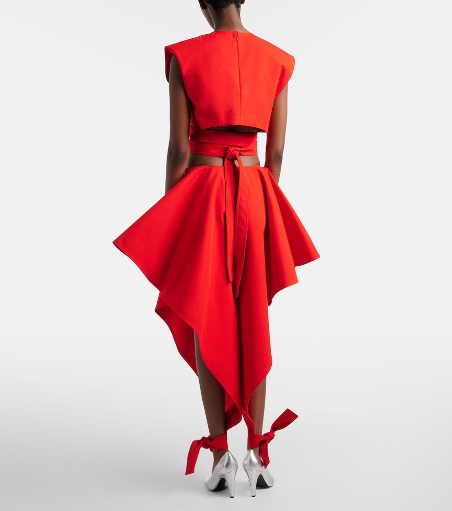 Alaïa Pantalones tapered de gabardina de algodón - Alaia - Modalova