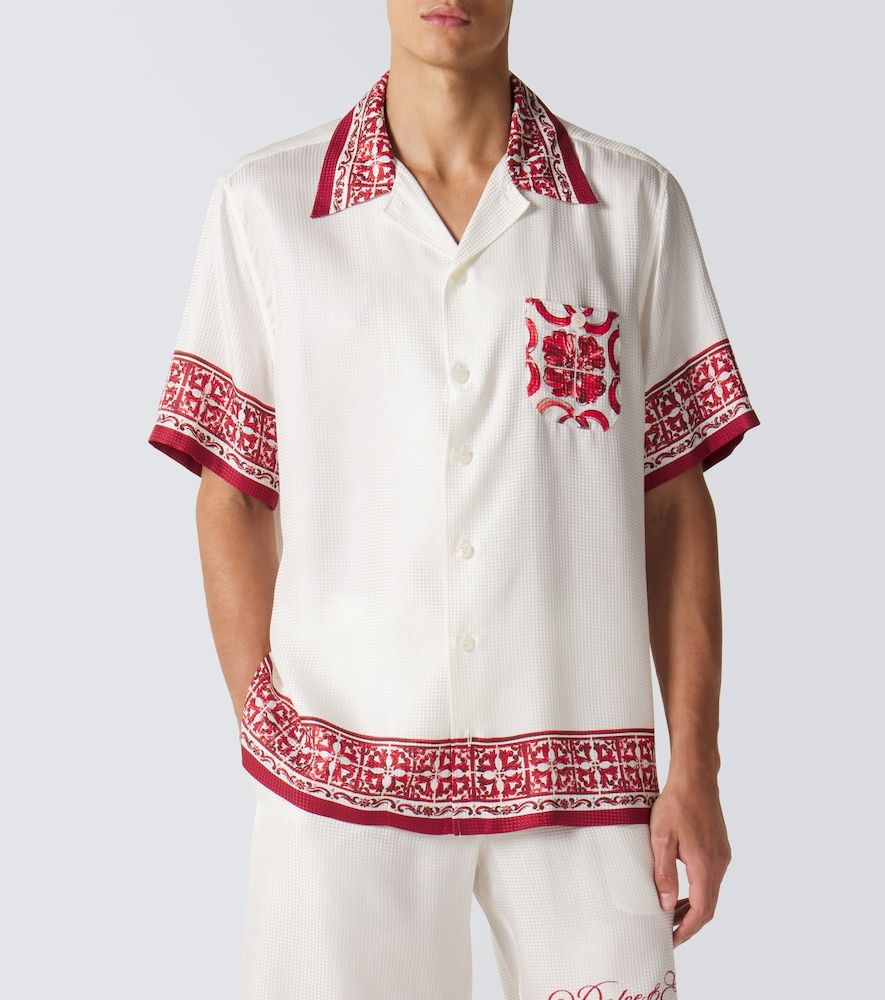 Camisa Majolica de jacquard de seda - Dolce&Gabbana - Modalova