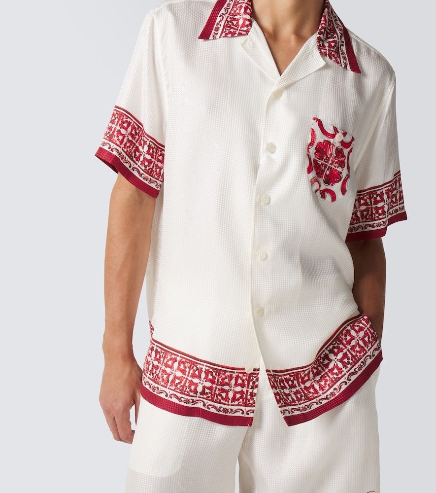 Camisa Majolica de jacquard de seda - Dolce&Gabbana - Modalova