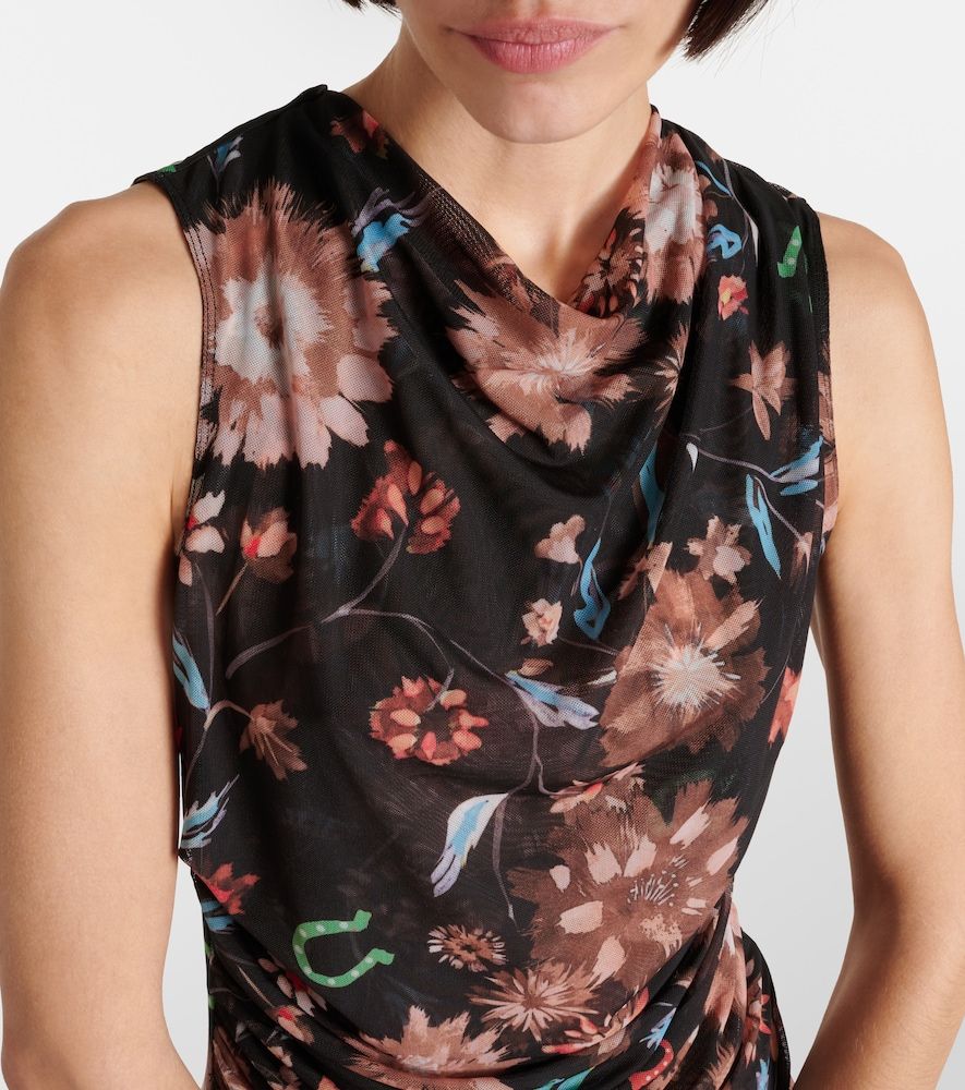 Top Sheer Flowers floral drapeado - Dorothee Schumacher - Modalova