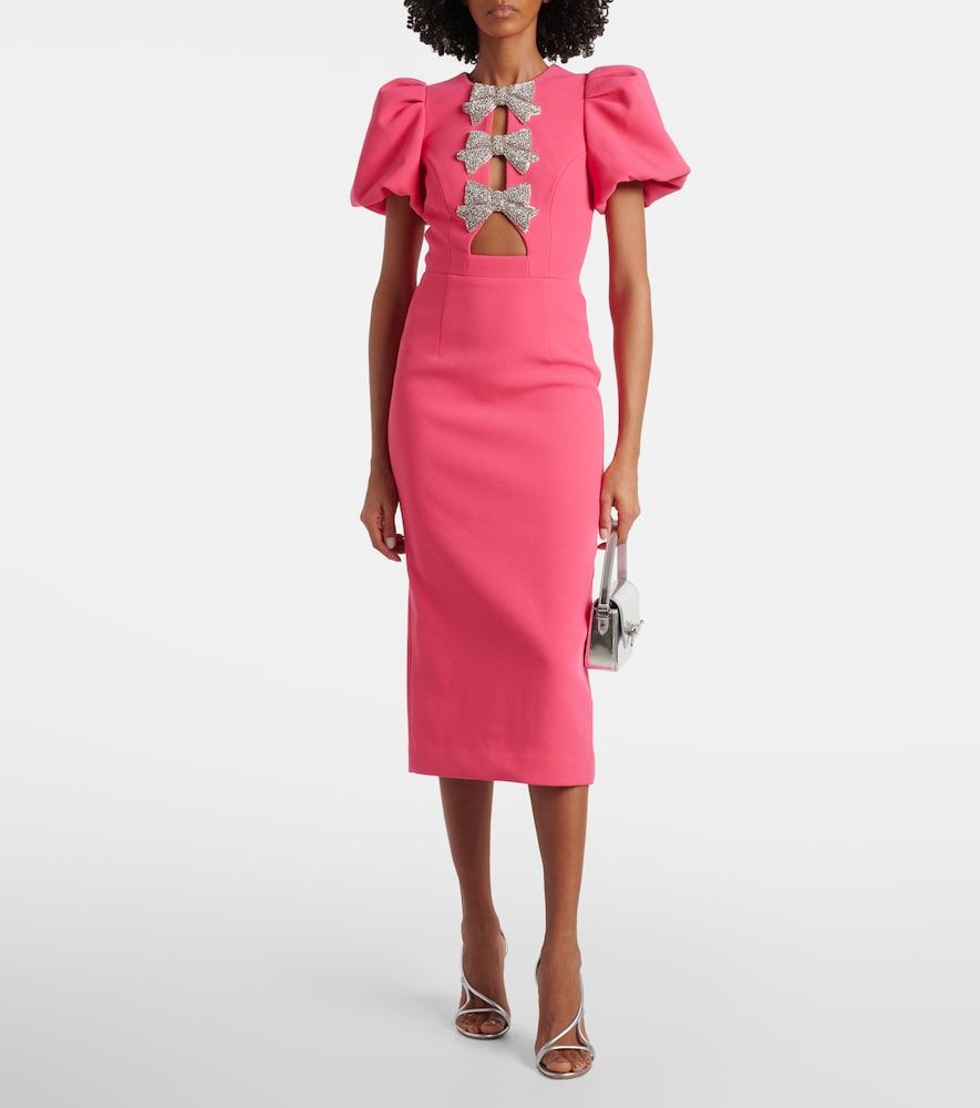 Posey embellished puff-sleeve midi dress - Rebecca Vallance - Modalova
