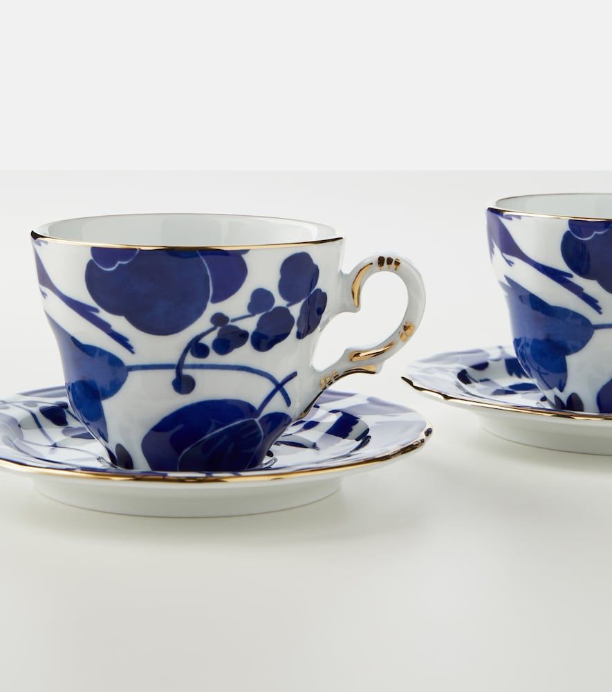 Set de 2 tazas de té Mama de porcelana floral - La DoubleJ - Modalova