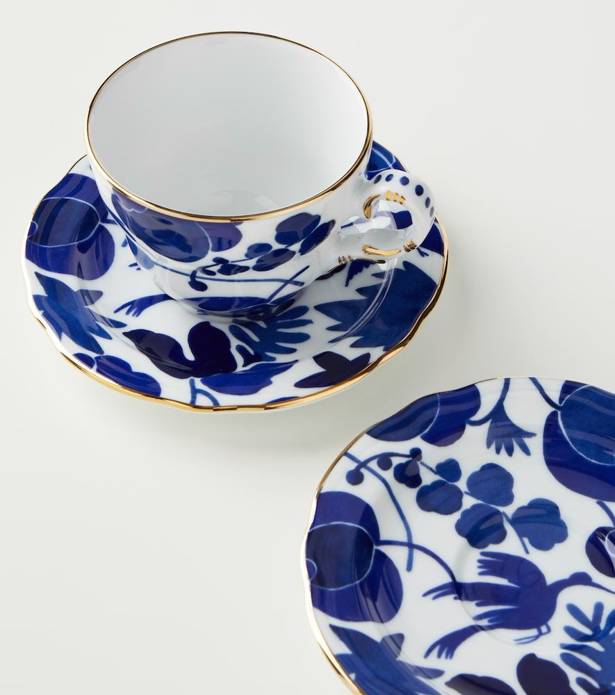 Set de 2 tazas de té Mama de porcelana floral - La DoubleJ - Modalova