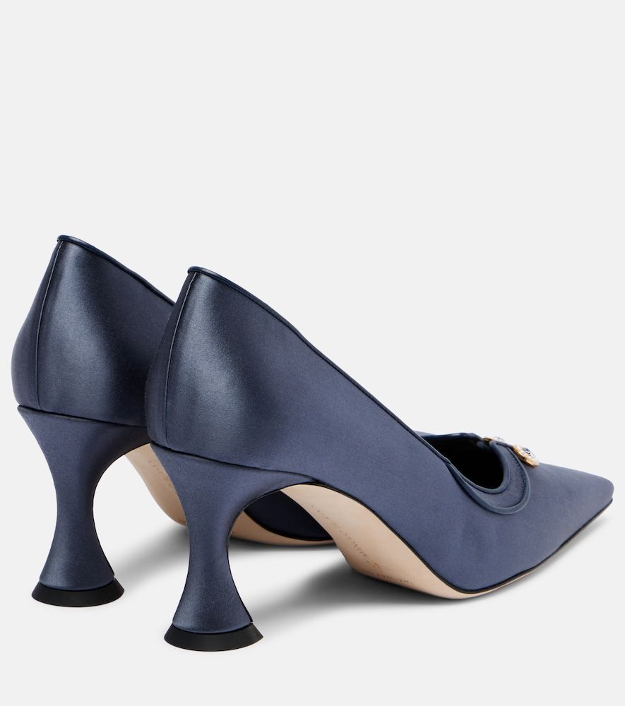 Pumps Amala 70 aus Satin mit Kristallen - Manolo Blahnik - Modalova