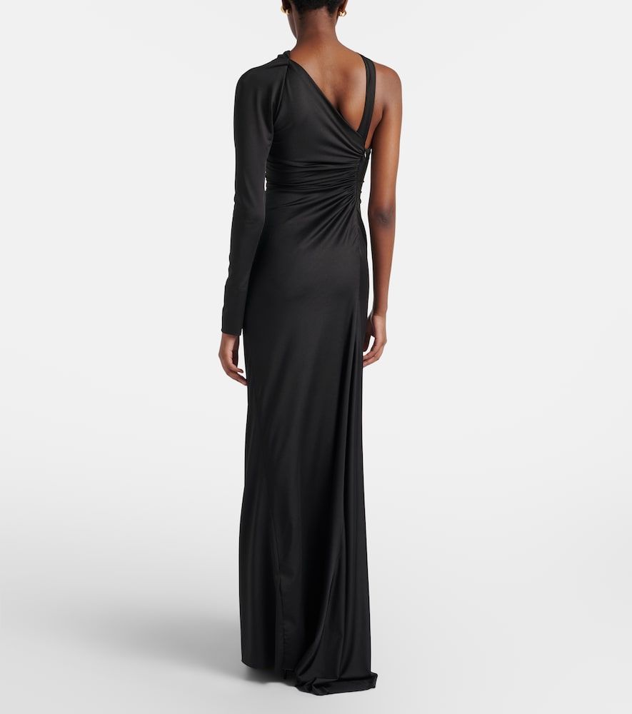 Abito lungo monospalla con ruches - Victoria Beckham - Modalova