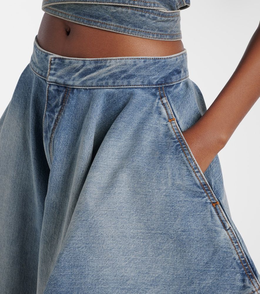 Alaïa Jeans tapered con cut-out e volant - Alaia - Modalova