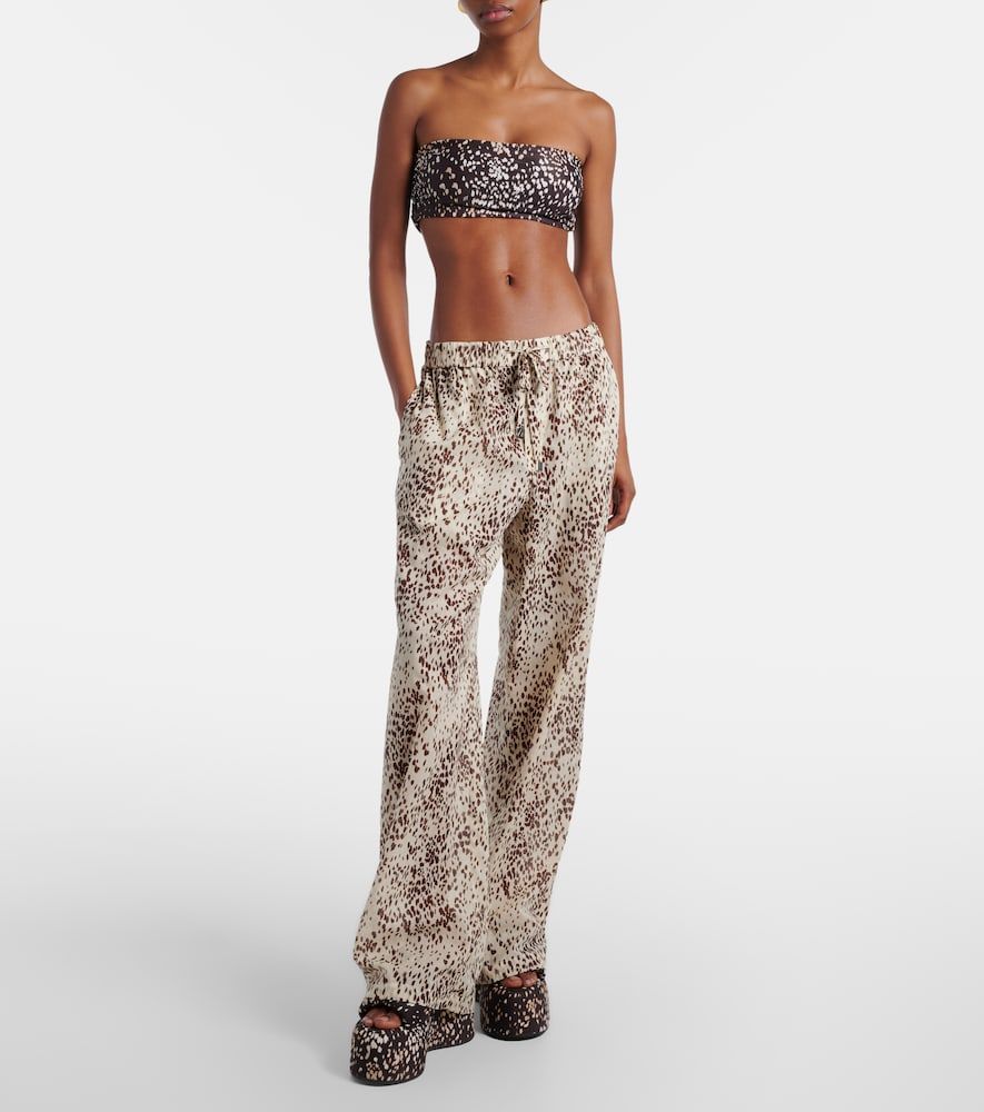 Pantalones anchos de algodón estampados - The Attico - Modalova