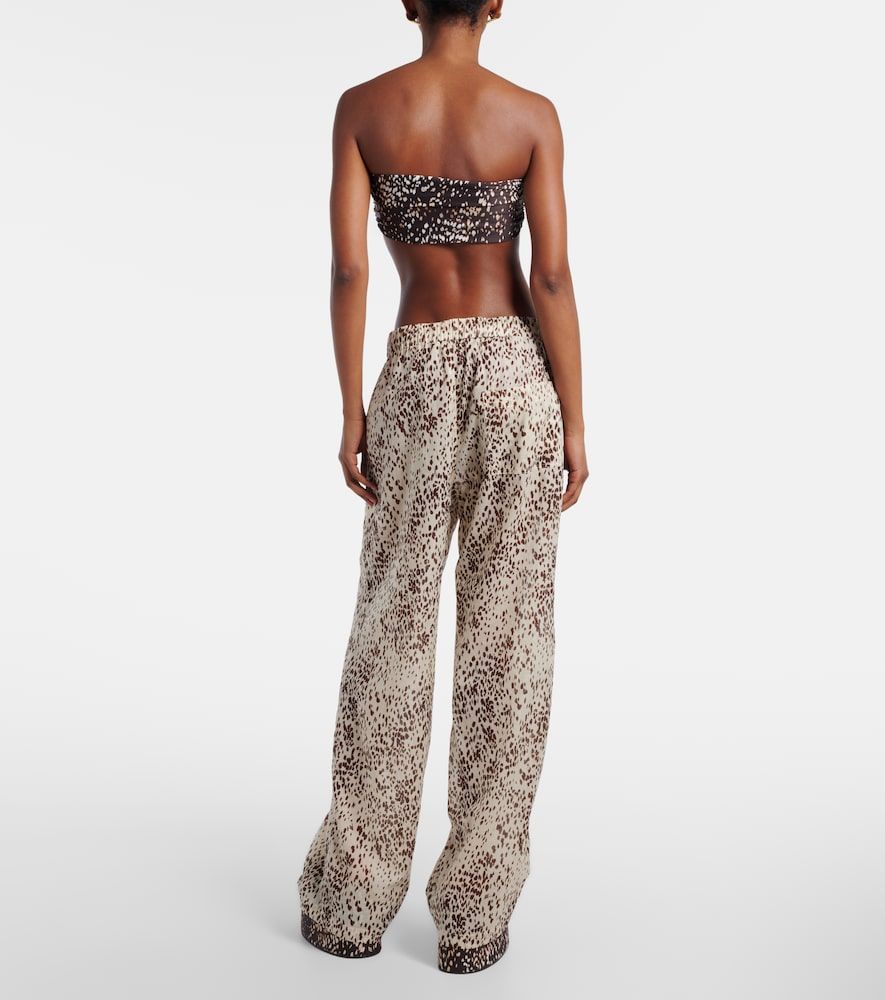 Pantalones anchos de algodón estampados - The Attico - Modalova