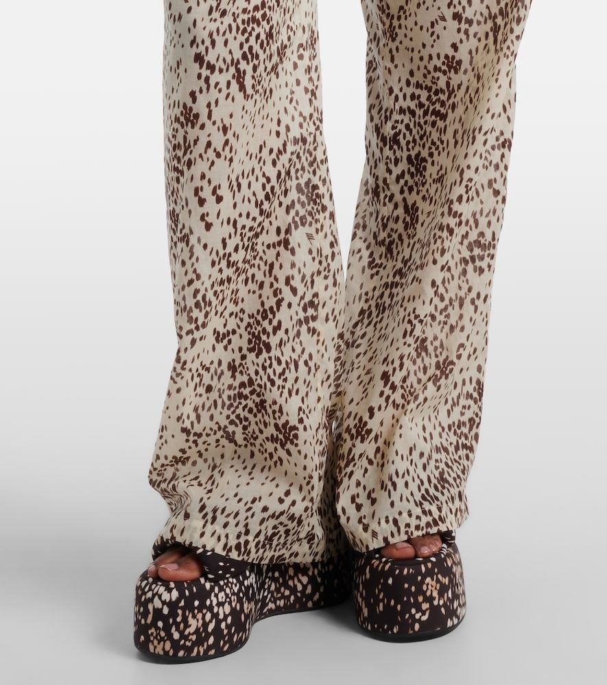Pantalones anchos de algodón estampados - The Attico - Modalova