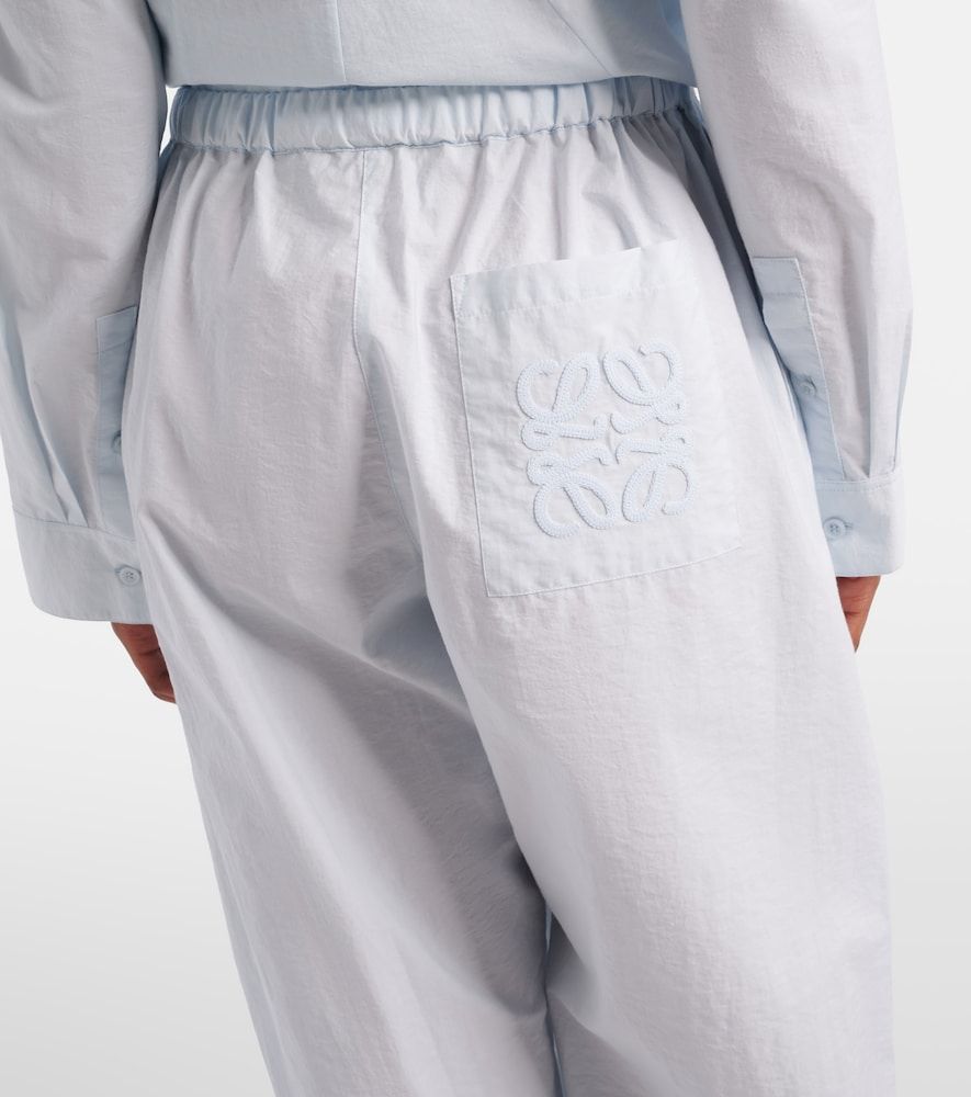 Paula's Ibiza cotton-blend poplin wide-leg pants - Loewe - Modalova