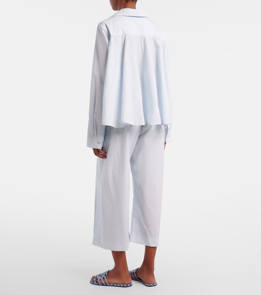 Paula's Ibiza cotton-blend poplin wide-leg pants - Loewe - Modalova