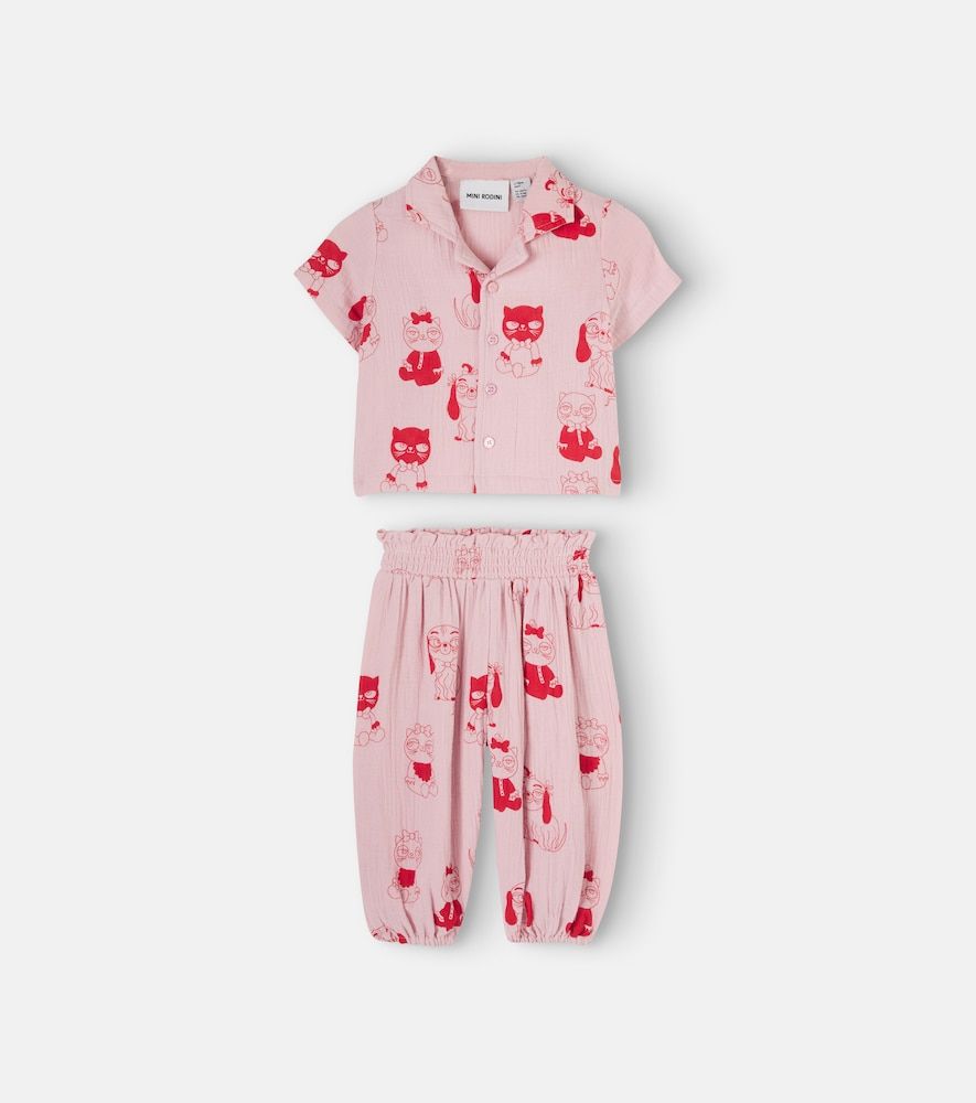 Bebé - set Mini Babies de camisa y pantalones de algodón - Mini Rodini - Modalova