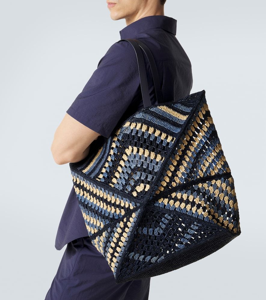 Tote Paula's Ibiza Puzzle Fold XL de rafia - Loewe - Modalova