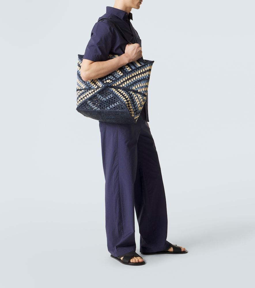 Tote Paula's Ibiza Puzzle Fold XL de rafia - Loewe - Modalova