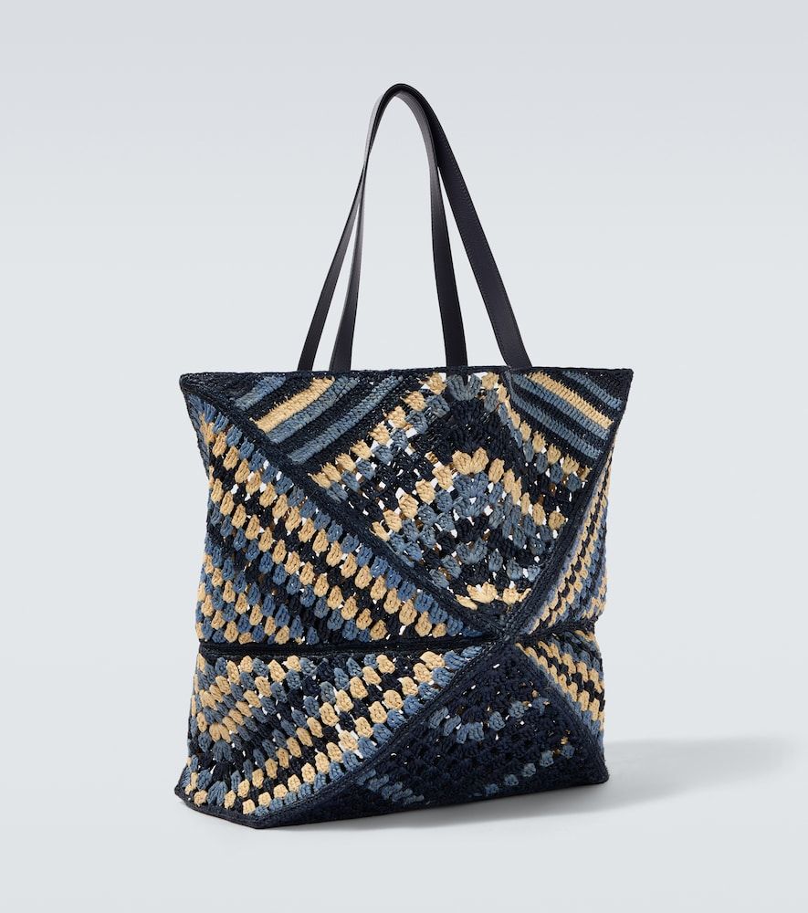 Tote Paula's Ibiza Puzzle Fold XL de rafia - Loewe - Modalova