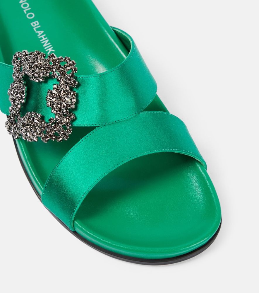 Sandalen Chilanghi aus Satin mit Kristallen - Manolo Blahnik - Modalova