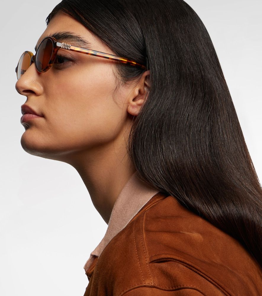 Runde Sonnenbrille Fashion Show - Miu Miu - Modalova
