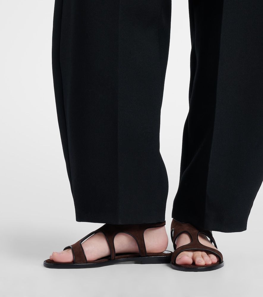 Sandalen Rufina aus Veloursleder - Manolo Blahnik - Modalova
