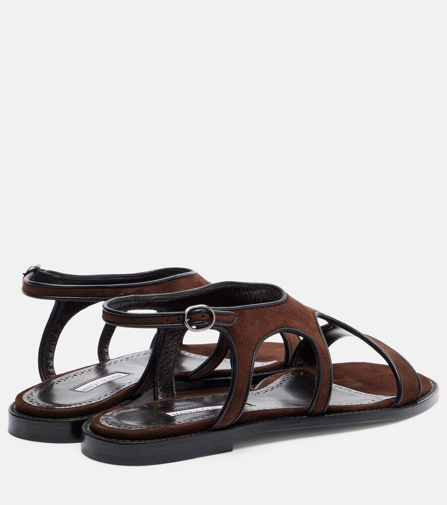 Sandalen Rufina aus Veloursleder - Manolo Blahnik - Modalova