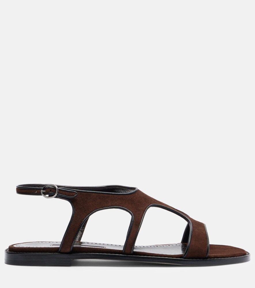 Sandalen Rufina aus Veloursleder - Manolo Blahnik - Modalova