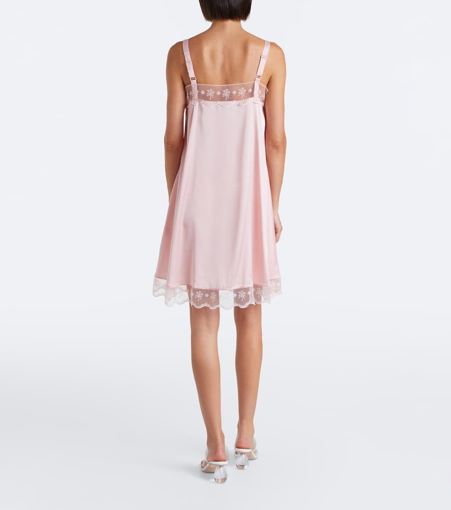 Abito sottoveste in satin con pizzo - Simone Rocha - Modalova