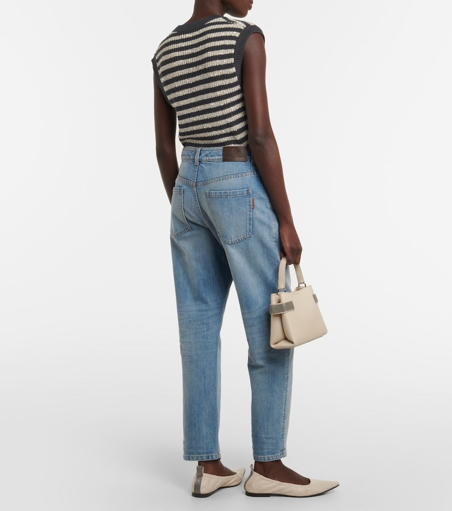 Jeans tapered a vita media - Brunello Cucinelli - Modalova