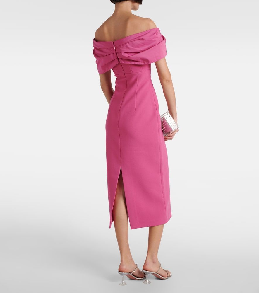 Anais off-shoulder crepe midi dress - Rebecca Vallance - Modalova