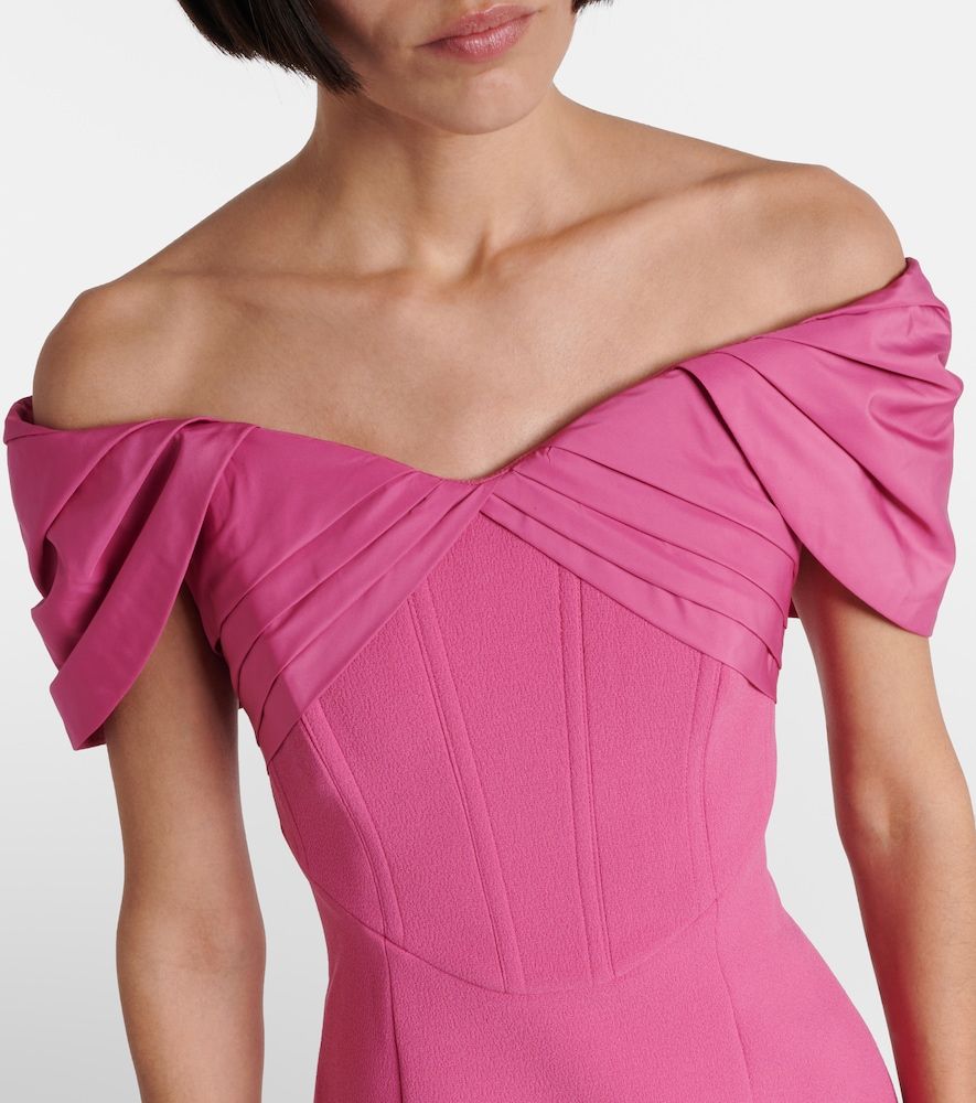 Anais off-shoulder crepe midi dress - Rebecca Vallance - Modalova