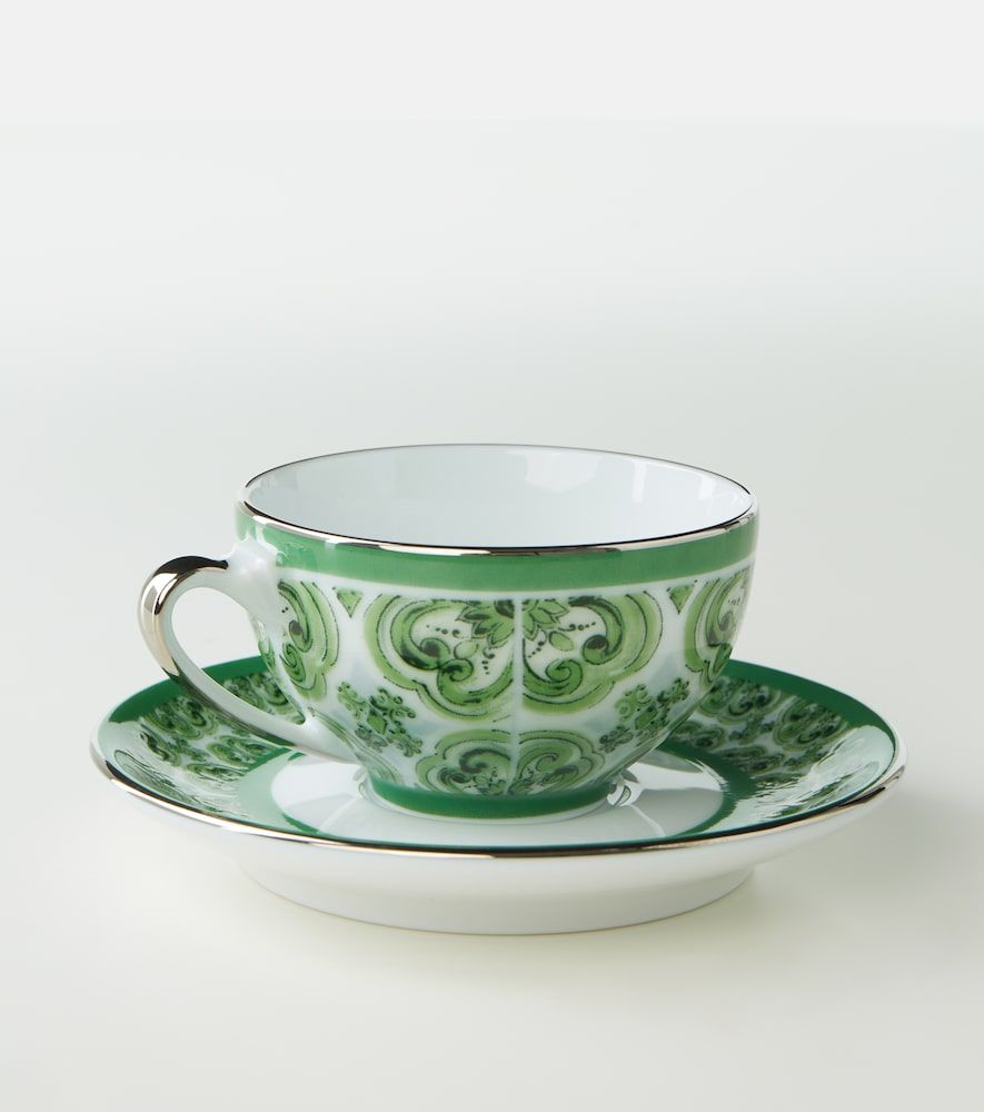Set Majolica de taza y platillo para expreso - Dolce&Gabbana Casa - Modalova