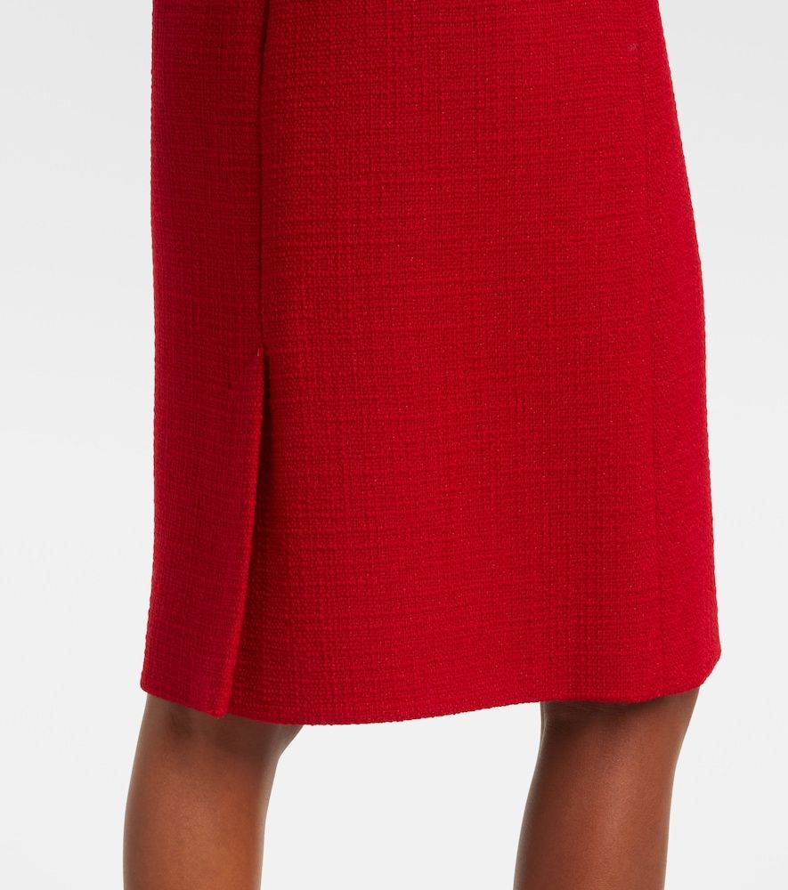 High-rise wool-blend tweed pencil skirt - Valentino - Modalova