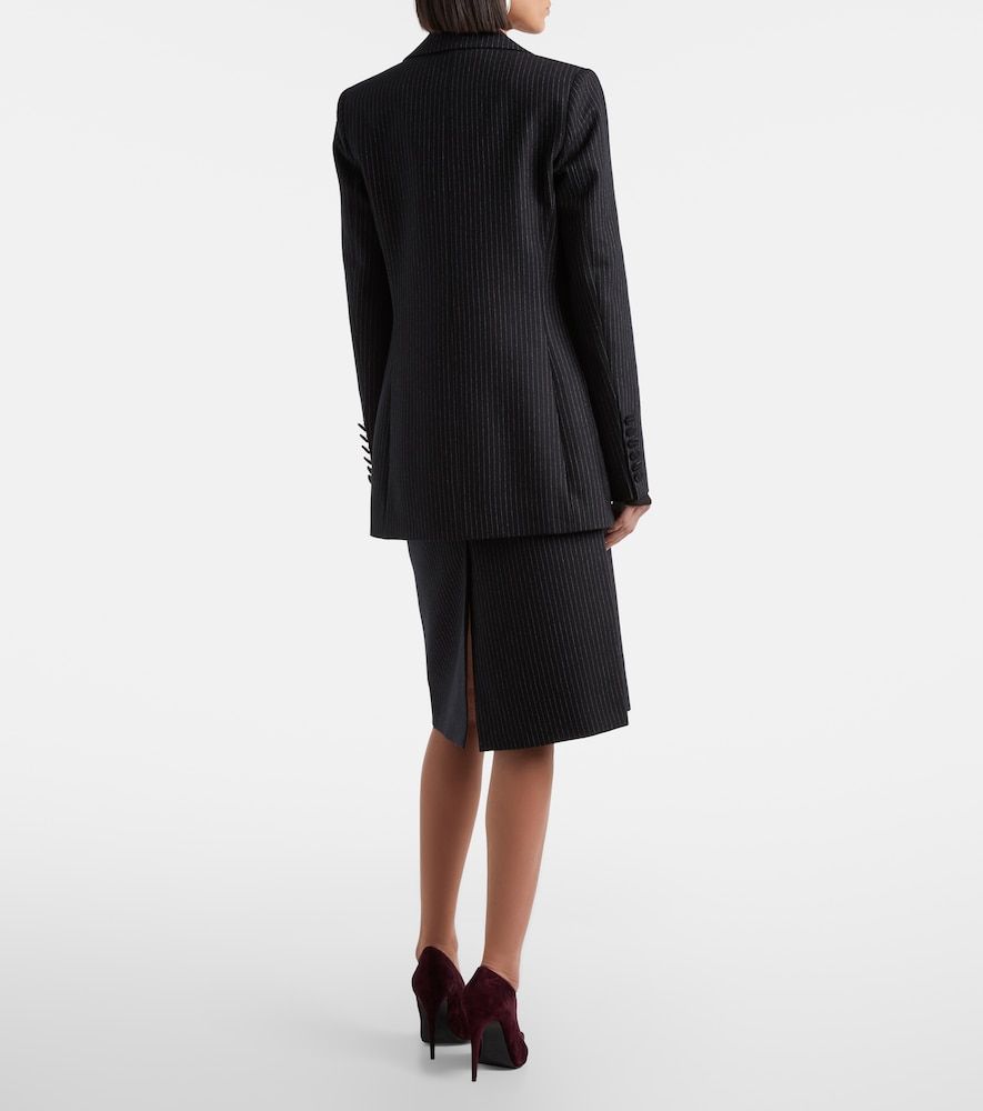 Pinstriped wool-blend pencil skirt - Nina Ricci - Modalova