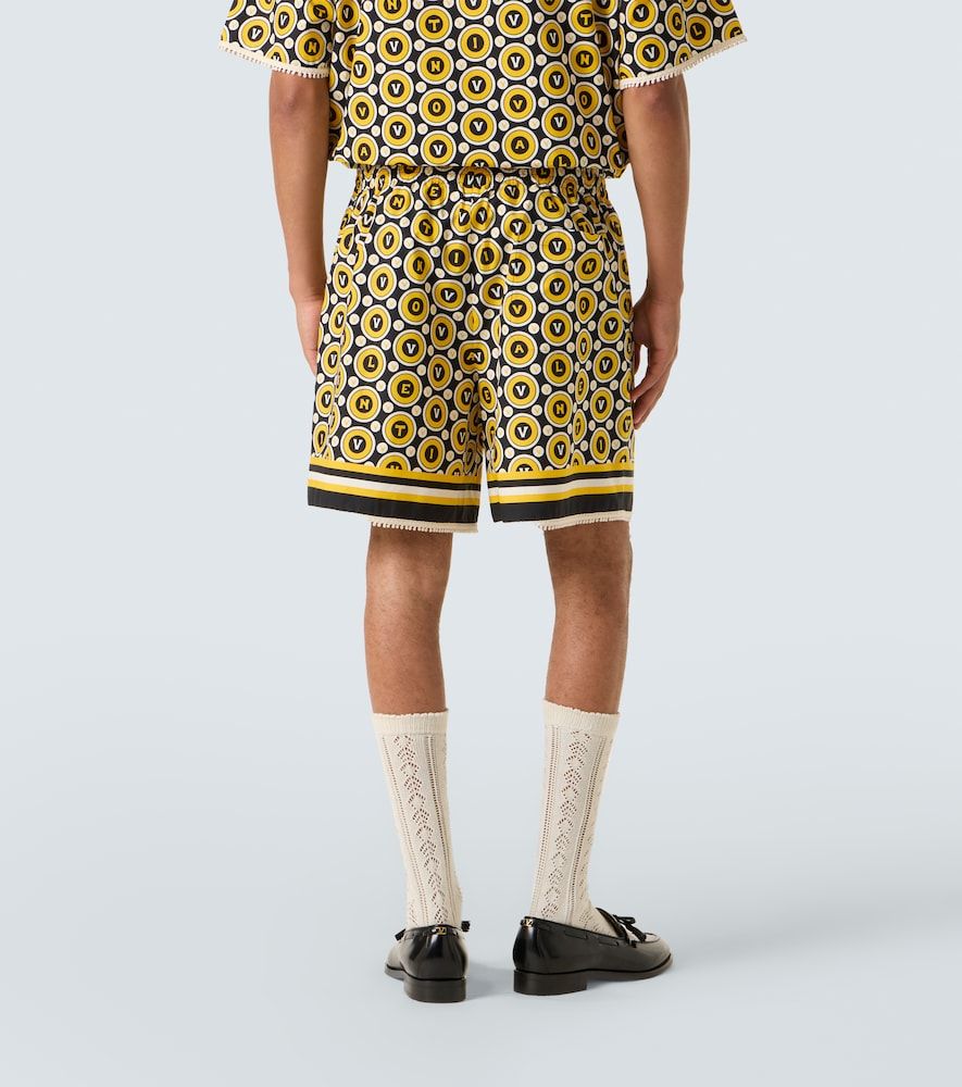Shorts de popelín de algodón estampados - Valentino - Modalova