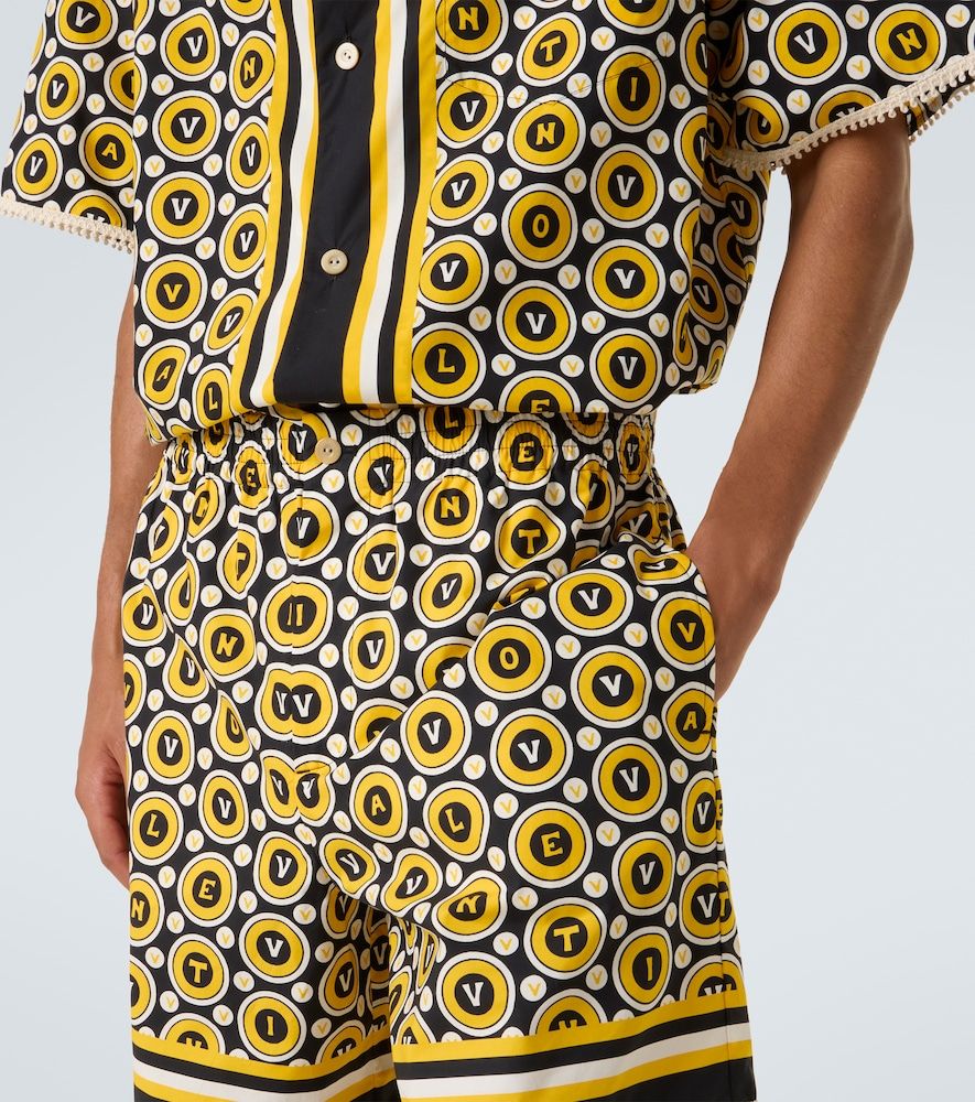 Shorts de popelín de algodón estampados - Valentino - Modalova