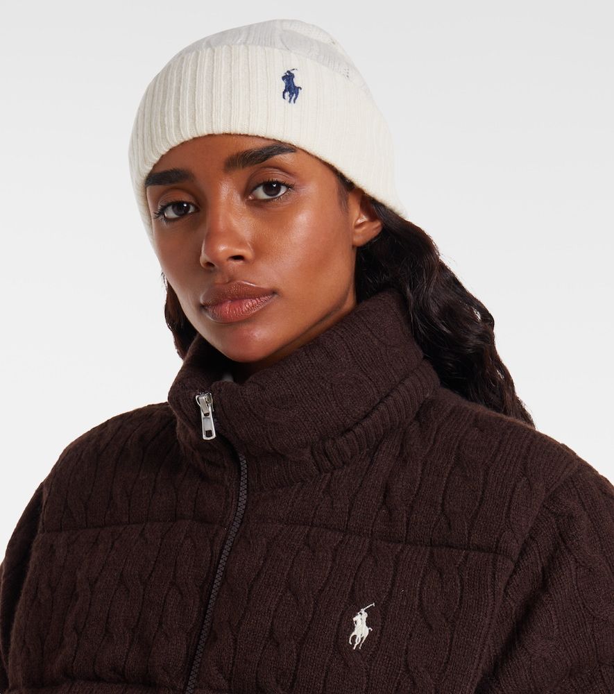 Embroidered wool and cashmere beanie - Polo Ralph Lauren - Modalova