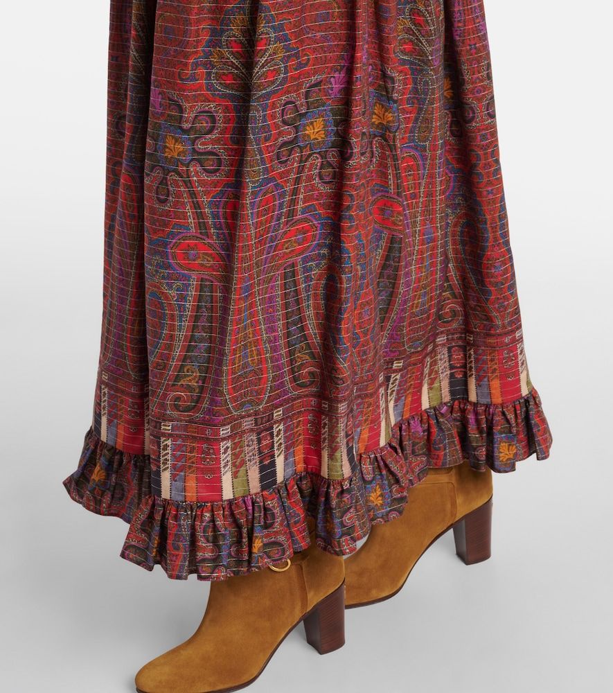 Paisley high-rise cotton maxi skirt - Valentino - Modalova