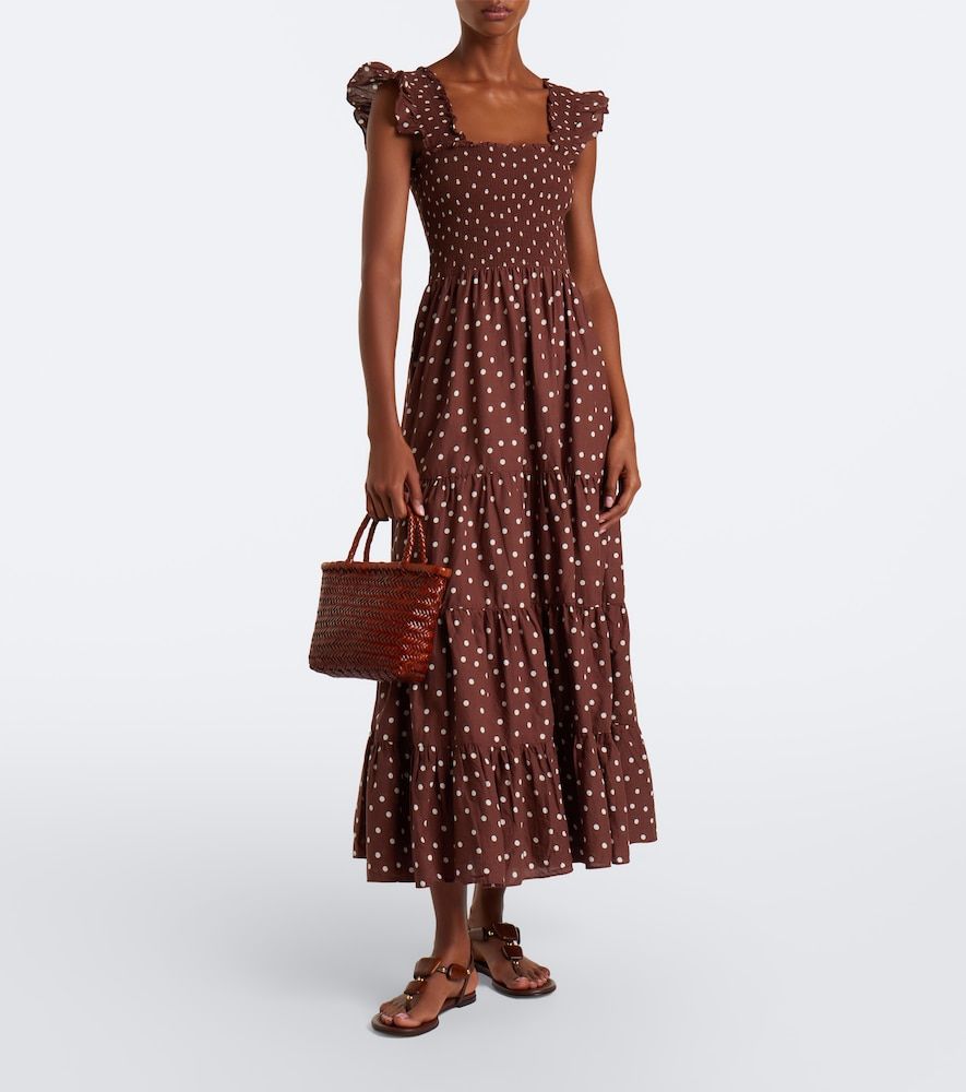 Vestido midi Kendall de algodón con lunares - Rixo - Modalova