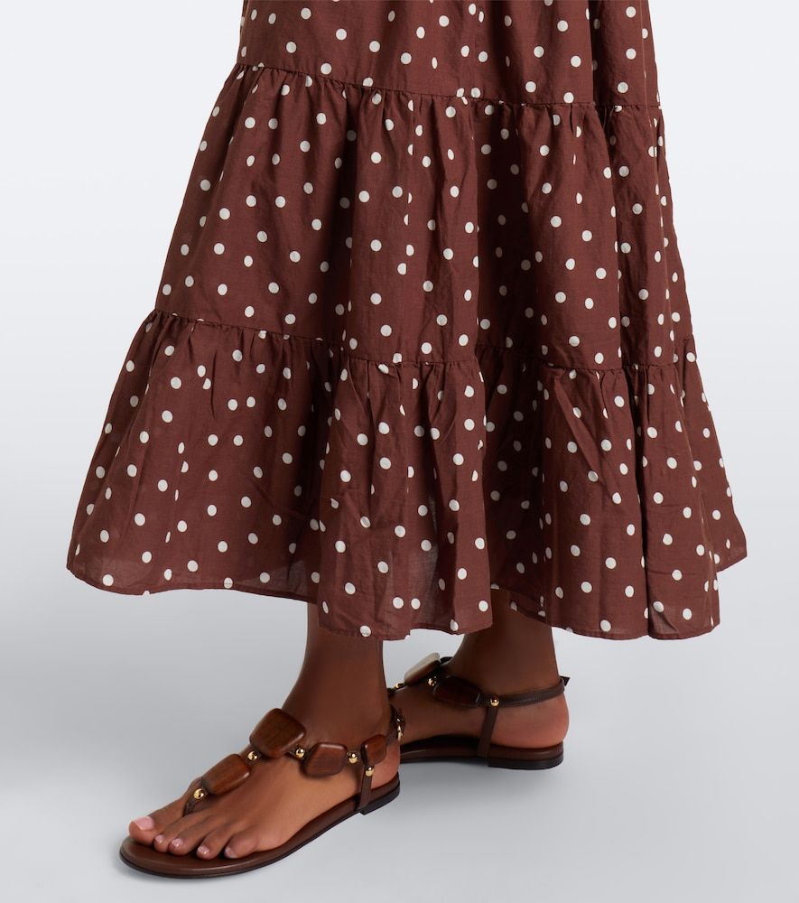 Vestido midi Kendall de algodón con lunares - Rixo - Modalova