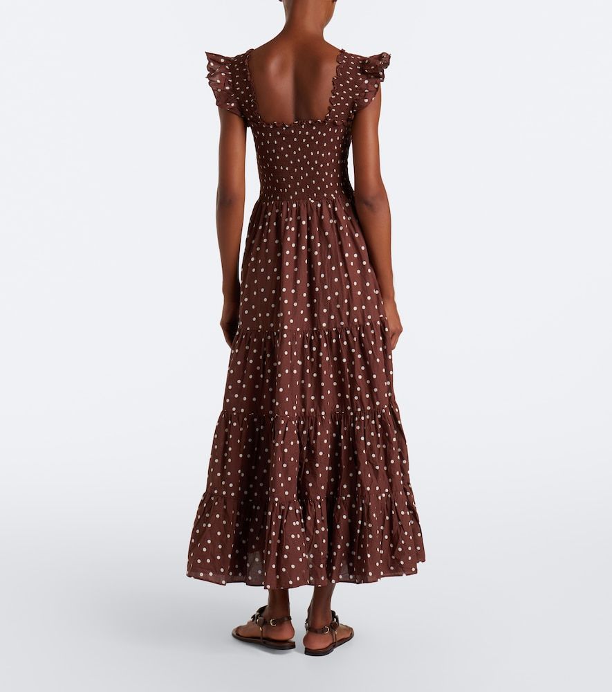 Vestido midi Kendall de algodón con lunares - Rixo - Modalova