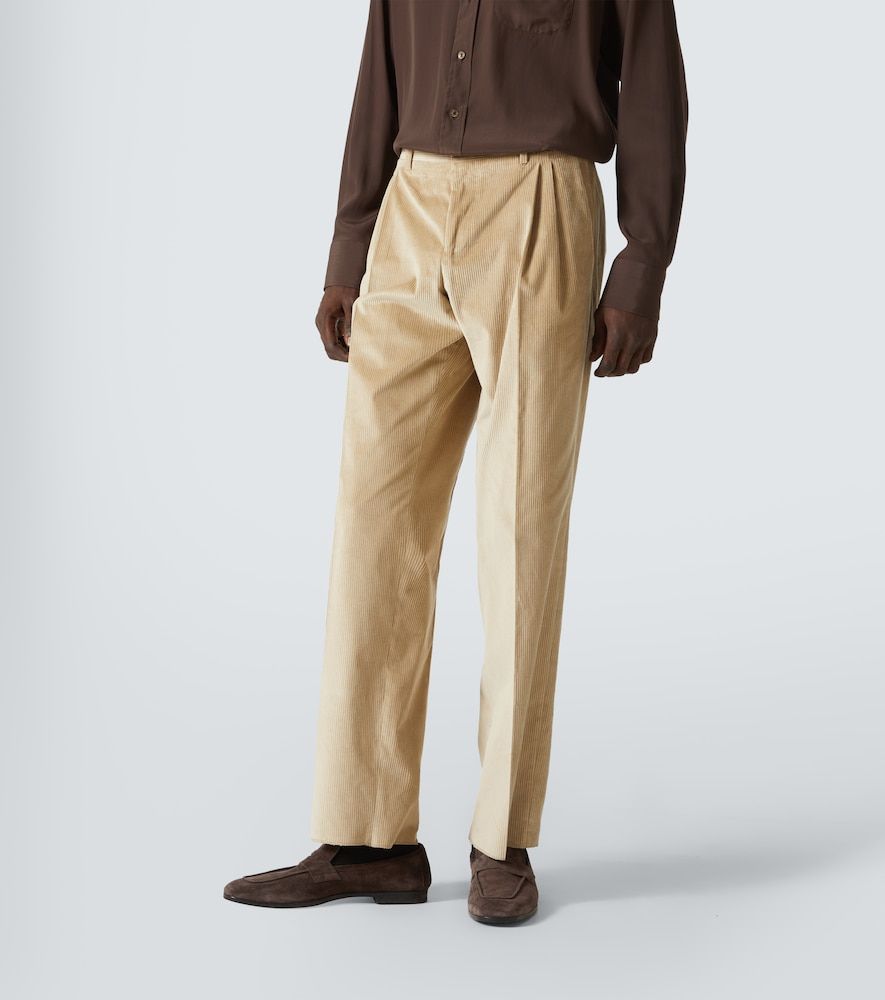 Pantalones rectos en pana de algodón - Canali - Modalova