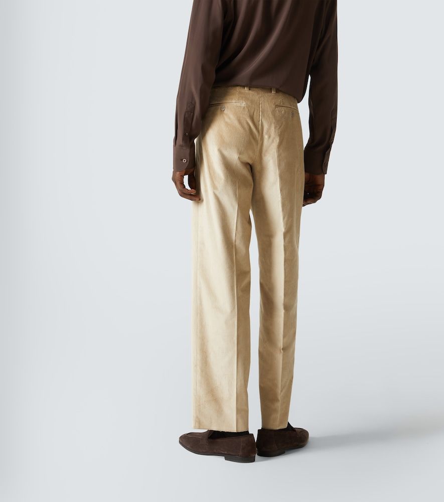 Pantalones rectos en pana de algodón - Canali - Modalova