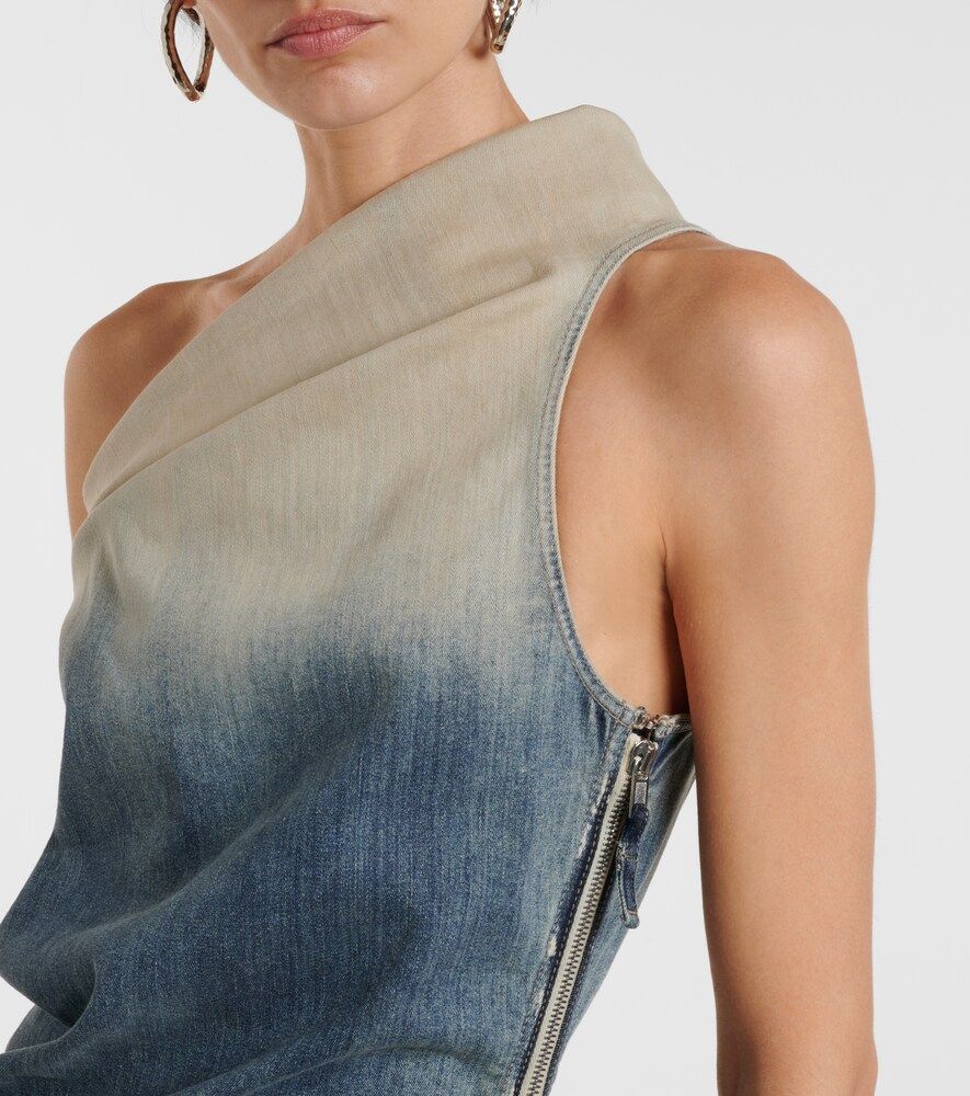 Abito midi monospalla Athena in denim - Rick Owens - Modalova