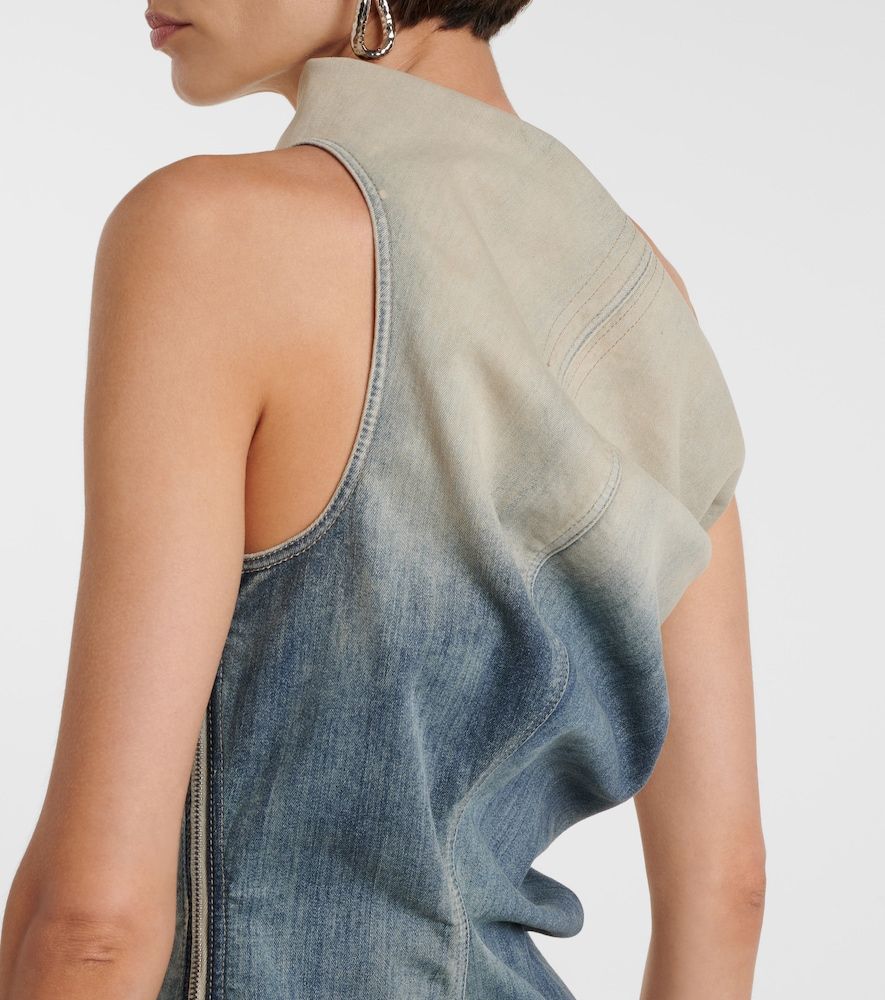 Abito midi monospalla Athena in denim - Rick Owens - Modalova