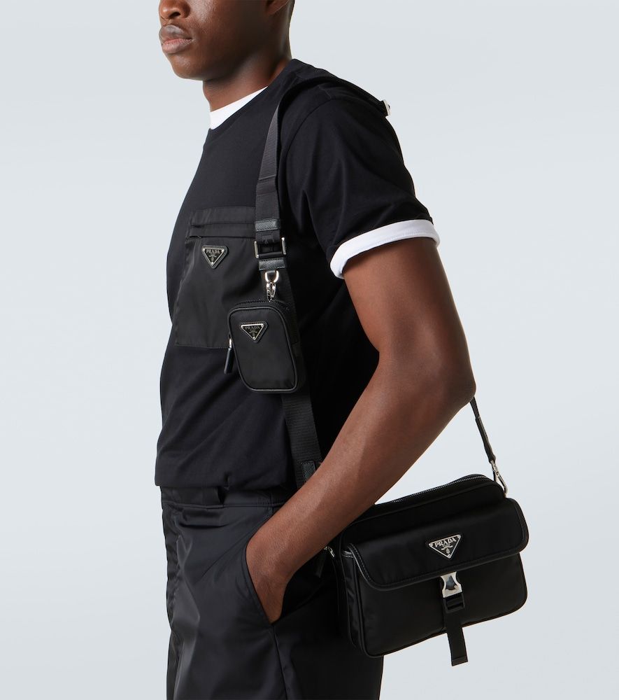 Bolso al hombro de Re-Nylon con piel - Prada - Modalova