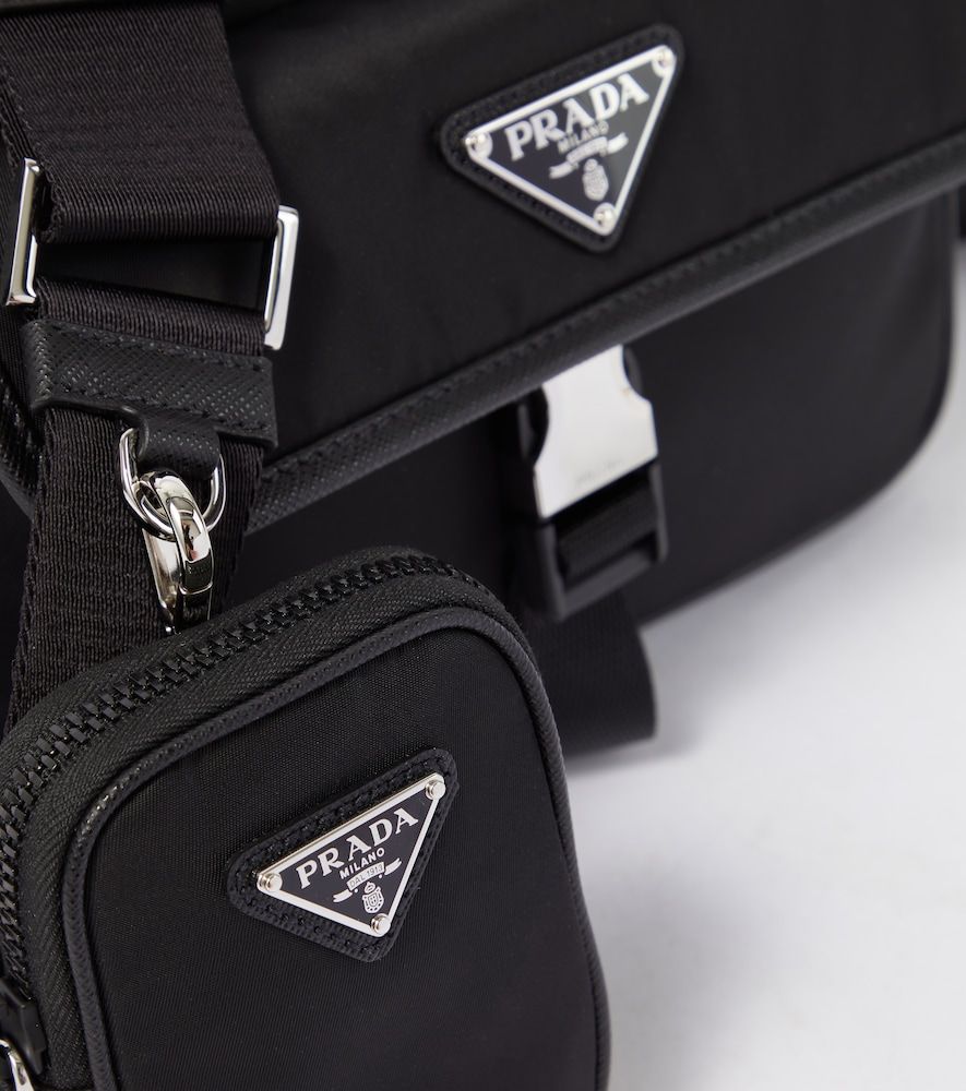 Bolso al hombro de Re-Nylon con piel - Prada - Modalova
