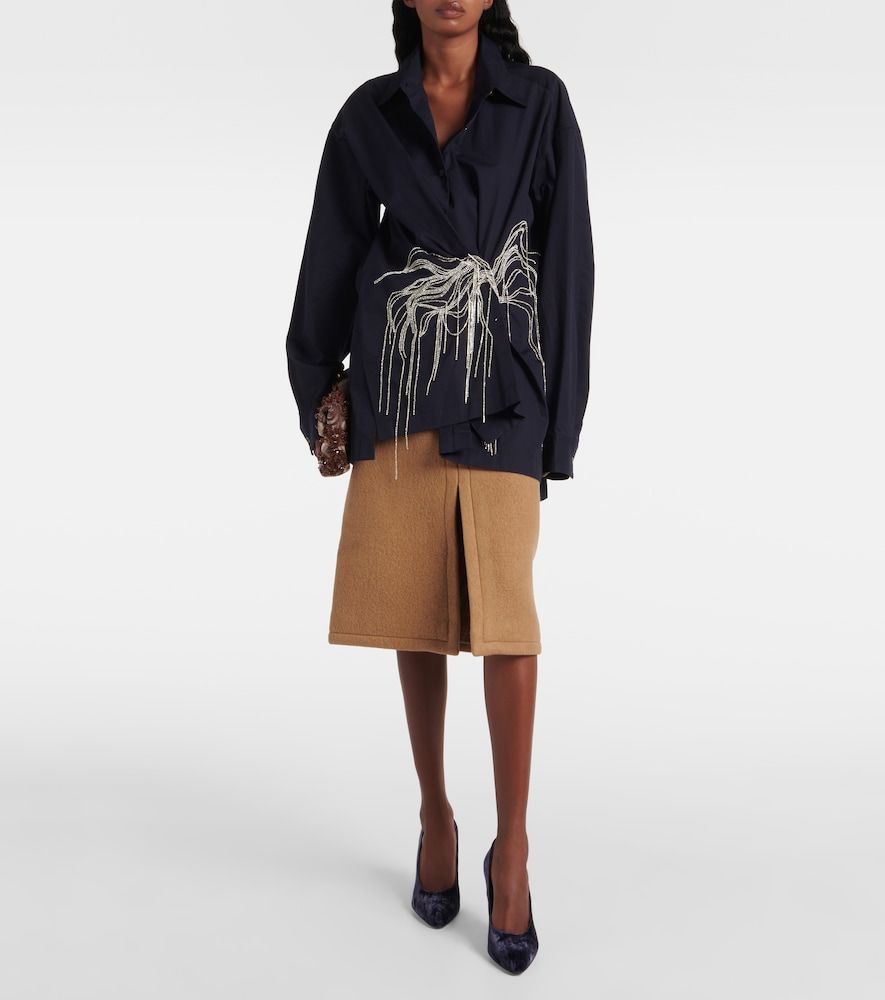 Dries Van Noten Gonna midi in lana - Dries Van Noten - Modalova