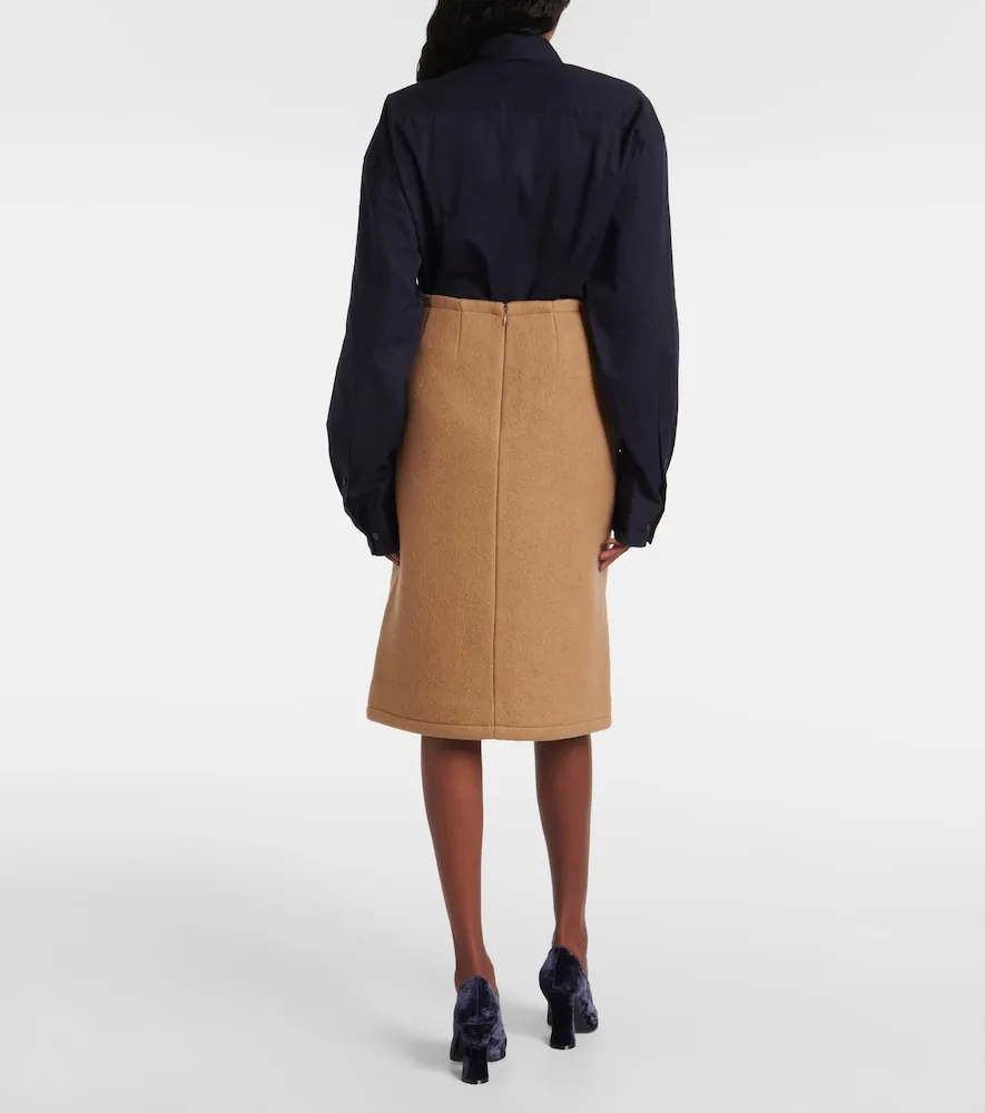 Dries Van Noten Falda midi de lana - Dries Van Noten - Modalova