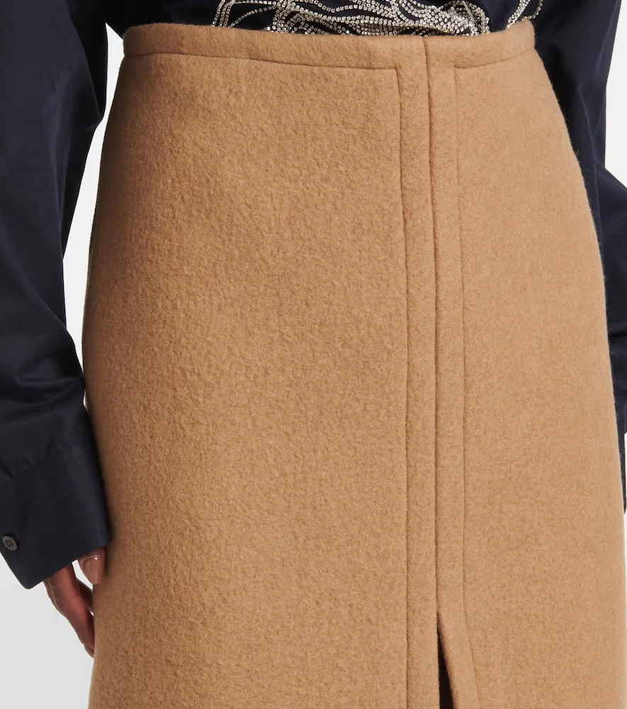 Dries Van Noten Falda midi de lana - Dries Van Noten - Modalova